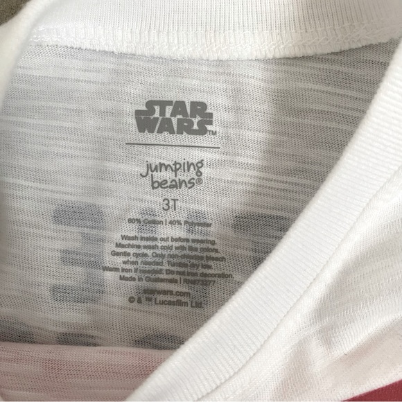 NEW Star Wars manolorian yoda toddler shirt red white blue 3T - Picture 3 of 4